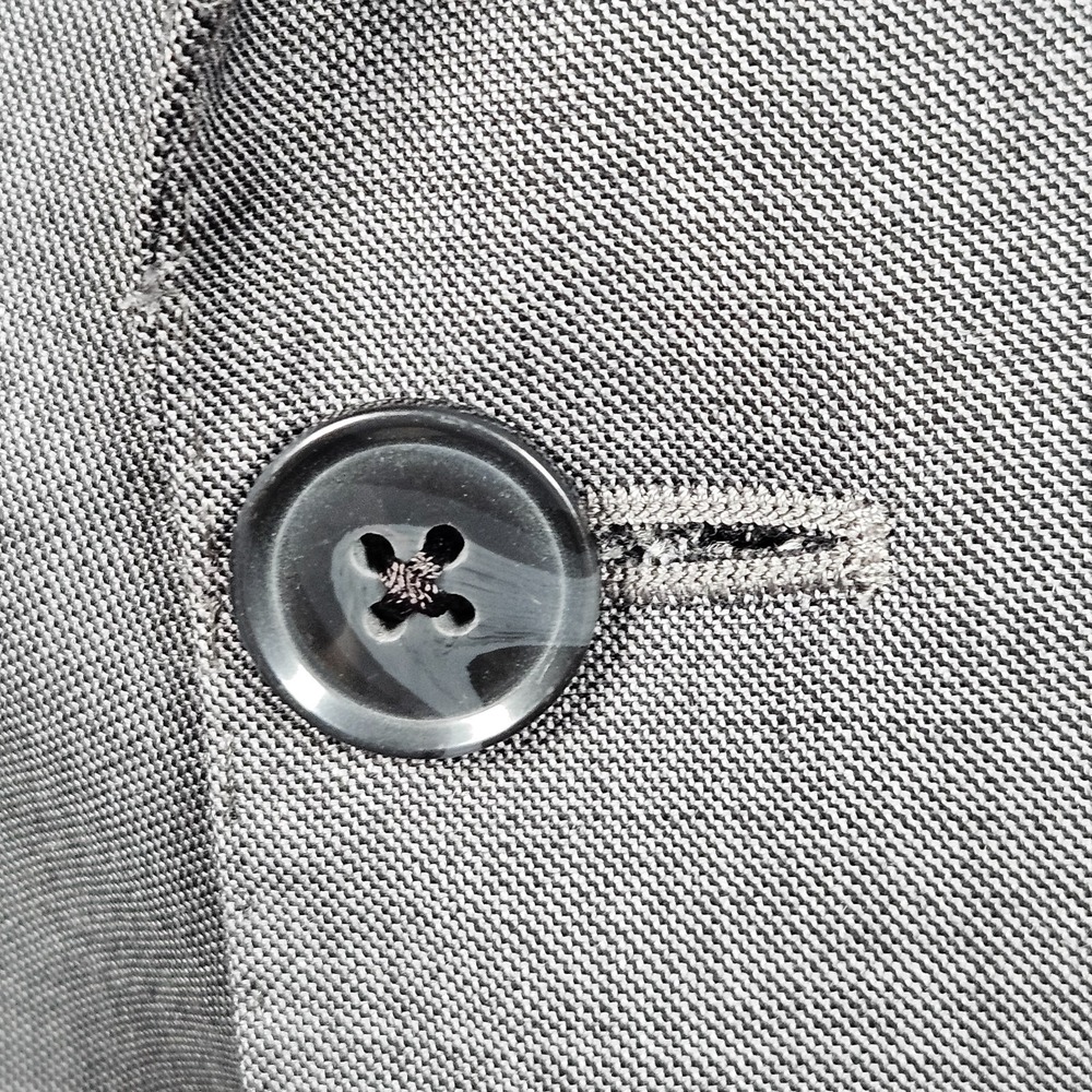 Peter Millar Blazer Mens 46R Gray Wool Two Button Formal Vented Suit Jacket - Picture 7 of 13